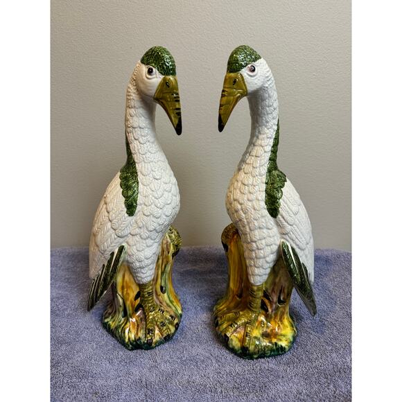 ART Two vintage Italian Meiselman waterfowl figure.